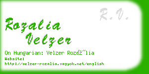 rozalia velzer business card